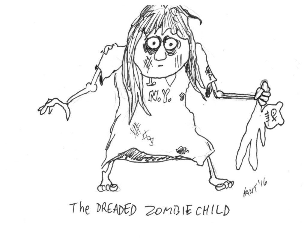 lumbering zombie horde